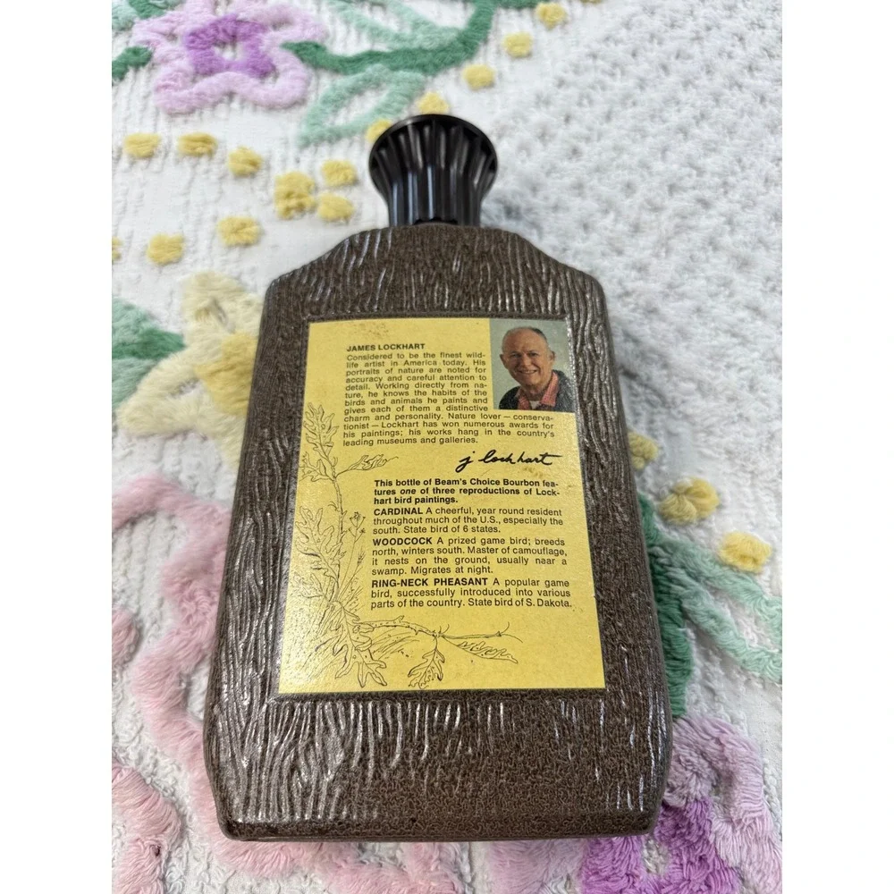 Vintage Beam's Choice James Lockhart Woodcock Bird Bourbon Whiskey Decanter 11